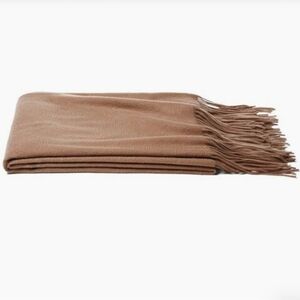 ONE KINGS LANE Solid Cashmere Throw, Camel, Retail Price $295.00US